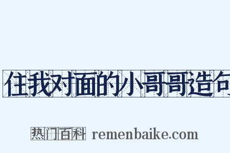 住我对面的小哥哥造句是什么意思的图片